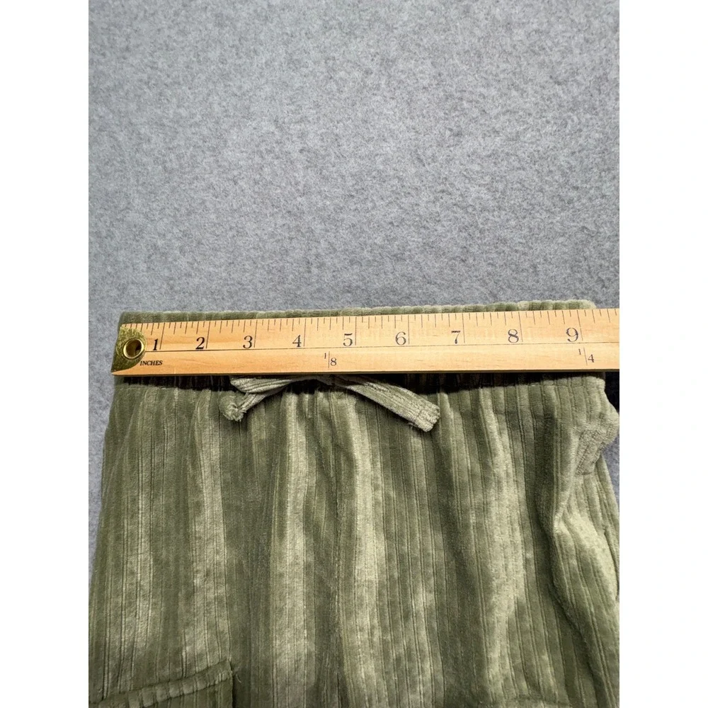 NYC Girls 4T Sage Green Ribbed Velour Tracksuit‎ Zip Hoodie Cargo Joggers Set
